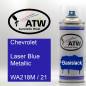 Preview: Chevrolet, Laser Blue Metallic, WA218M / 21: 400ml Sprühdose, von ATW Autoteile West.